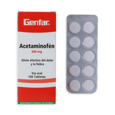ACETAMINOFEN GENFAR 500MG...